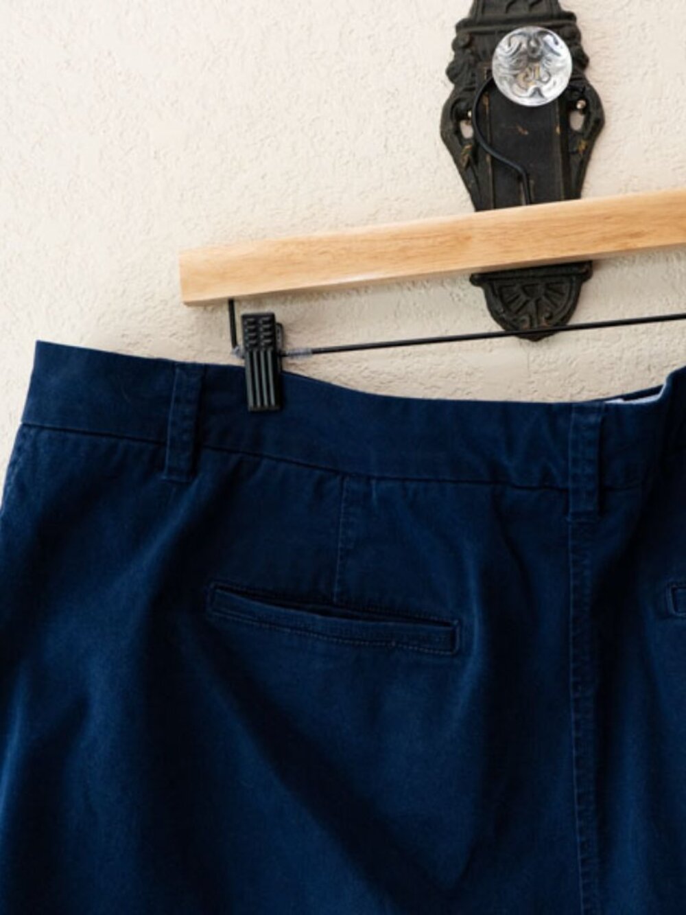 Crown & Ivy Navy Blue Chino Shorts Womens 18W Plus Stretch Cotton Casual Preppy - Picture 8 of 12